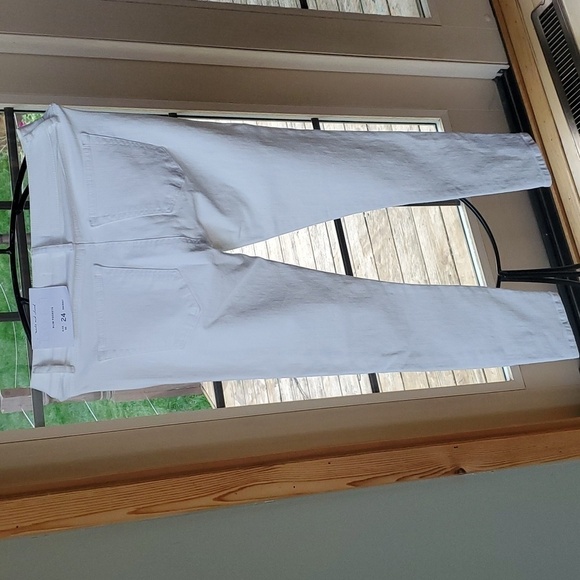 Loft Made and Loved Slim Pockets Skinny Button Seams White Sz. 24/00 - Picture 2 of 16
